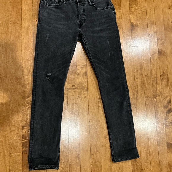 All Saints Rex Jeans faded black size 28 - Picture 6 of 7
